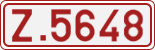 License plate of Belgium, 1951 year system