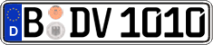 German license plate, Regular plates