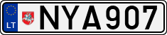 License plate of Lithuania, Cars