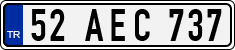 License plate of Turkey, Regular plates