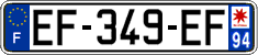 French license plate, SIV (ordinary)