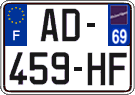 French license plate, SIV (ordinary)