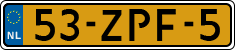 License plate of the Netherlands, Cars