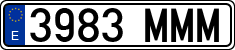 License plates of Spain, Ordinary (2000)