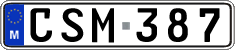 License plate of Malta, Regular plates (ABC 123)