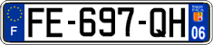 French license plate, SIV (ordinary)