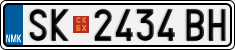 License plate of North Macedonia, Regular plates (2012)