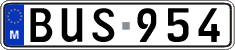 License plate of Malta, Regular plates (ABC 123)