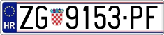 License plate of Croatia, Regular plates