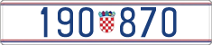 License plate of Croatia, Police