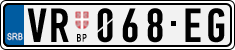 License plate of Serbia, Cars