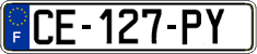 French license plate, SIV (ordinary)