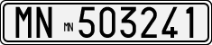 License plate of Italy, Cars (1927 year series)