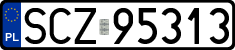 License plates of Poland, Regular car plates