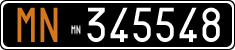 License plate of Italy, Cars (1927 year series)
