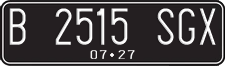 License plate of Indonesia, Regular plates