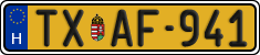 license plates of Hungary, Regular plates (2022)