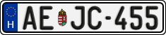 license plates of Hungary, Regular plates (2022)