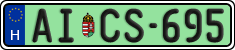 license plates of Hungary, Regular plates (2022)