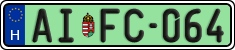 license plates of Hungary, Regular plates (2022)