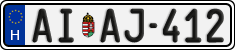 license plates of Hungary, Regular plates (2022)