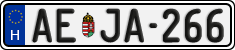 license plates of Hungary, Regular plates (2022)