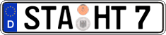 German license plate, Regular plates