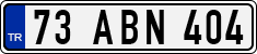 License plate of Turkey, Regular plates