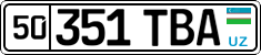 License plate of Uzbekistan, Organizations