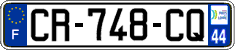 French license plate, SIV (ordinary)