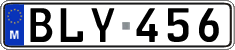 License plate of Malta, Regular plates (ABC 123)
