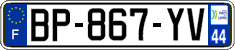 French license plate, SIV (ordinary)