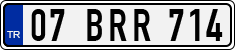 License plate of Turkey, Regular plates