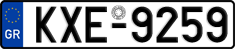 License plate of Greece, Cars