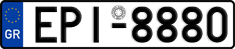 License plate of Greece, Cars