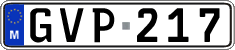 License plate of Malta, Regular plates (ABC 123)