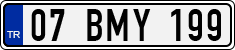 License plate of Turkey, Regular plates