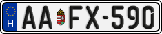 license plates of Hungary, Regular plates (2022)