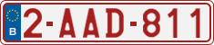 License plate of Belgium, Regular plates (2010)
