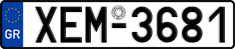 License plate of Greece, Cars