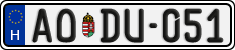 license plates of Hungary, Regular plates (2022)