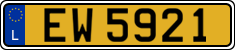 License plate of Luxembourg, 2003 year system