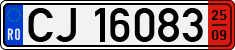 License plate of Romania, Long-term temporary