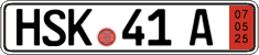 German license plate, Export transit plates