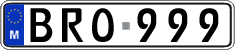 License plate of Malta, Regular plates (ABC 123)