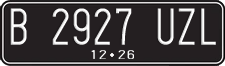 License plate of Indonesia, Regular plates
