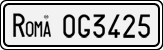 License plate of Italy, Cars (1927 year series)