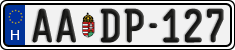 license plates of Hungary, Regular plates (2022)