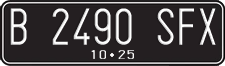 License plate of Indonesia, Regular plates