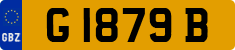 License plate of Gibraltar, Regular car plates (G 1234 A)